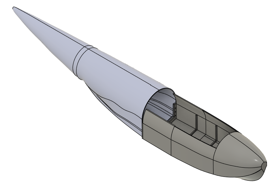 Top view of the hull