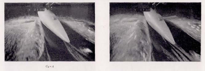 How the stern height change causes spray.